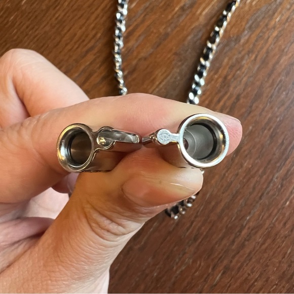 Chanel Chain and Leather Interlocking Necklace - Picture 2 of 7